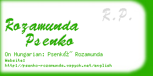 rozamunda psenko business card